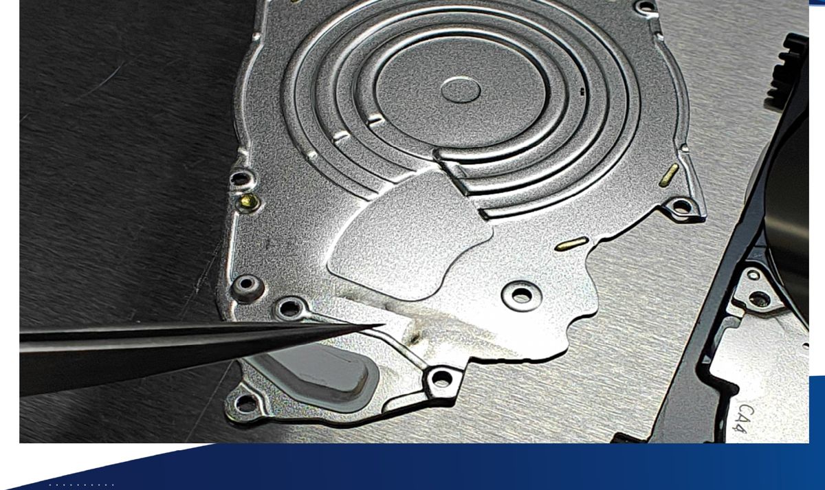 Hard disk platter and head assembly
